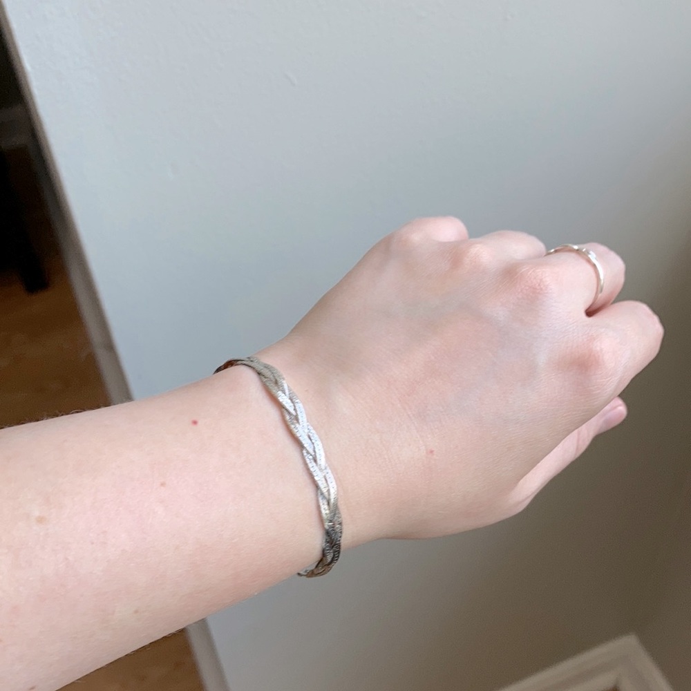 Silver Braided Bracelet